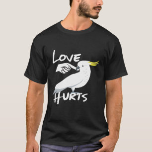 T-shirt L'amour fait mal au Cockatoo-Parrot à cendres jaun