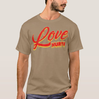 T-shirt L'amour fait mal au texte rétro Vintage