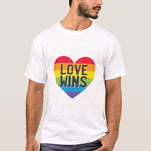 T-shirt L'amour gagne (Devant)
