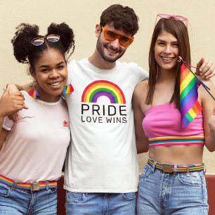 T-shirt L'amour gagne Rainbow Colors LGBTQ Gay pride