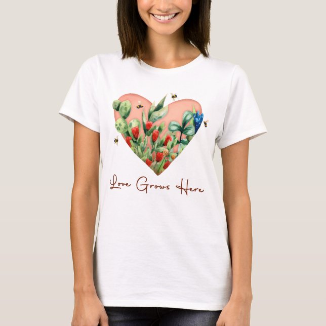 T-shirt L'amour grandit ici (Devant)