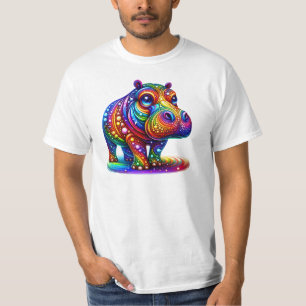 T-shirt L'amour hippo aux couleurs arc-en-ciel : pour les