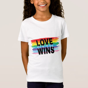 T-Shirt L'amour LGBTQIA gagne toujours Rainbow Pride T-shi