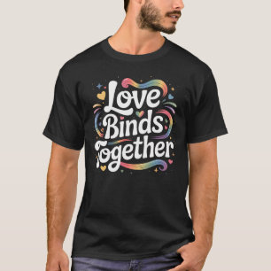 T-shirt L'amour lie ensemble la connexion romantique