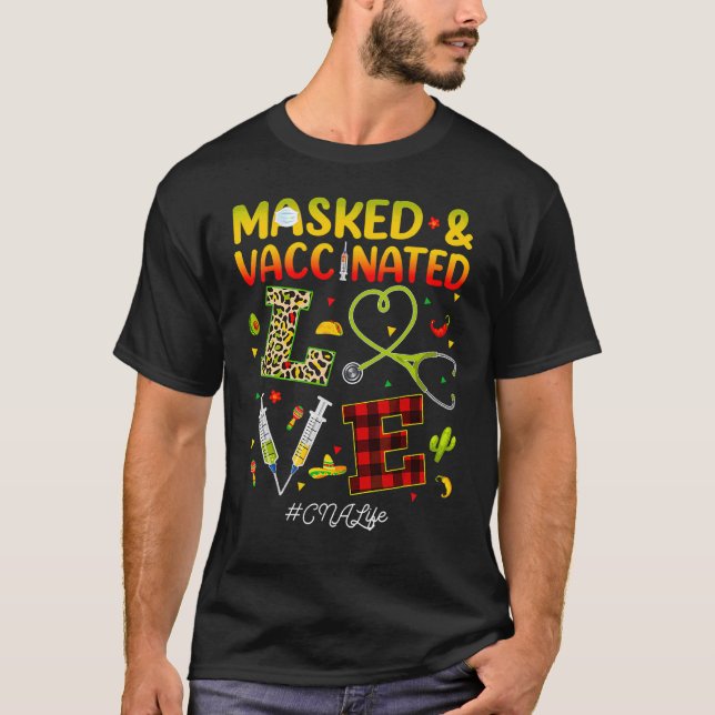 T-shirt L'Amour Masqué Et Vacciné Peut Infirmer La Vie Cin (Devant)