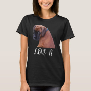 T-shirt L'amour mignon est un super propriétaire de Boxer