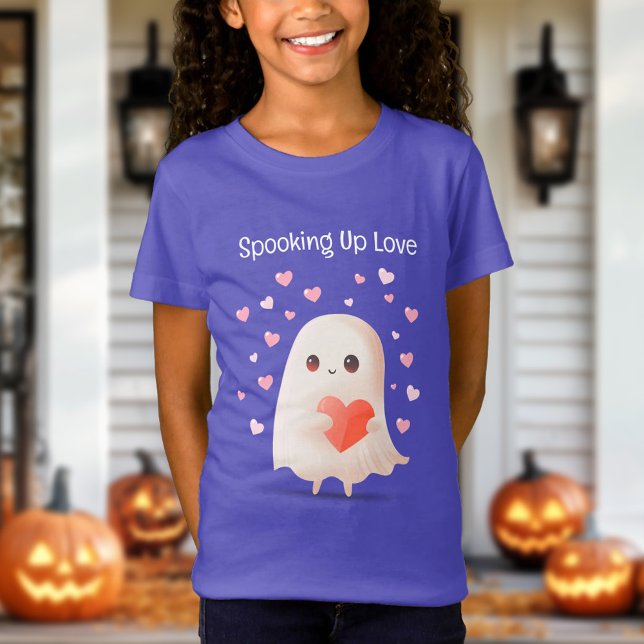 T-Shirt L'Amour Mignonne Fantôme Halloween (Spooking Up Love Cute Ghost Halloween T-Shirt)