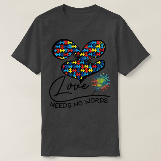 T-shirt L'amour n'a pas besoin de mots (Design devant)