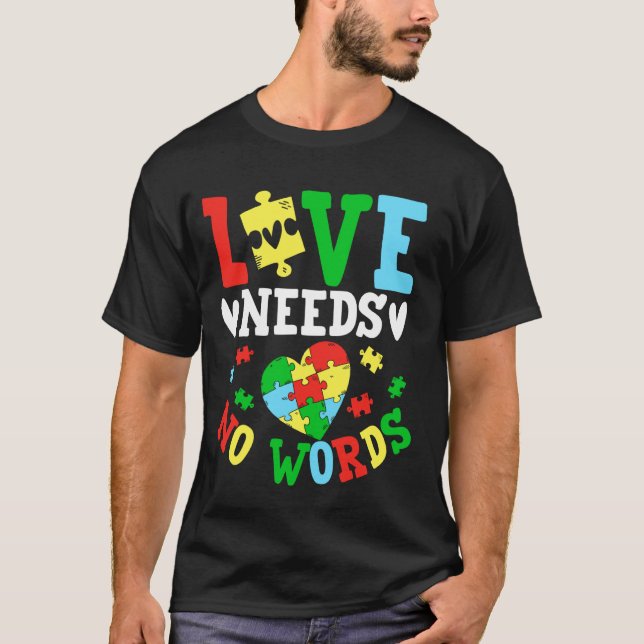 T-shirt L'amour n'a pas besoin de mots (Devant)