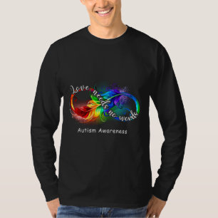 T-shirt L'Amour N'A Pas Besoin De Mots Autisme Arc-En-Ciel