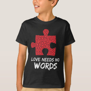 T-shirt L'amour n'a pas besoin de mots Puzzle Design de co