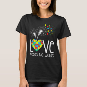 T-shirt L'amour n'a pas besoin de mots Sensibilisation sur