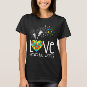 T-shirt L'amour n'a pas besoin de mots Sensibilisation sur