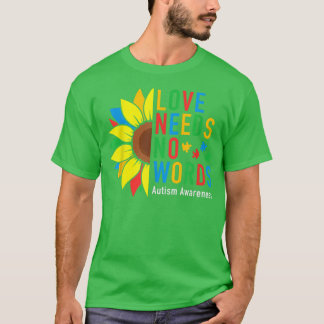 T-shirt L'amour n'a pas besoin de mots Sensibilisation sur