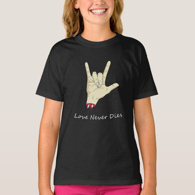 T-shirt L'amour ne meurt jamais (Devant)