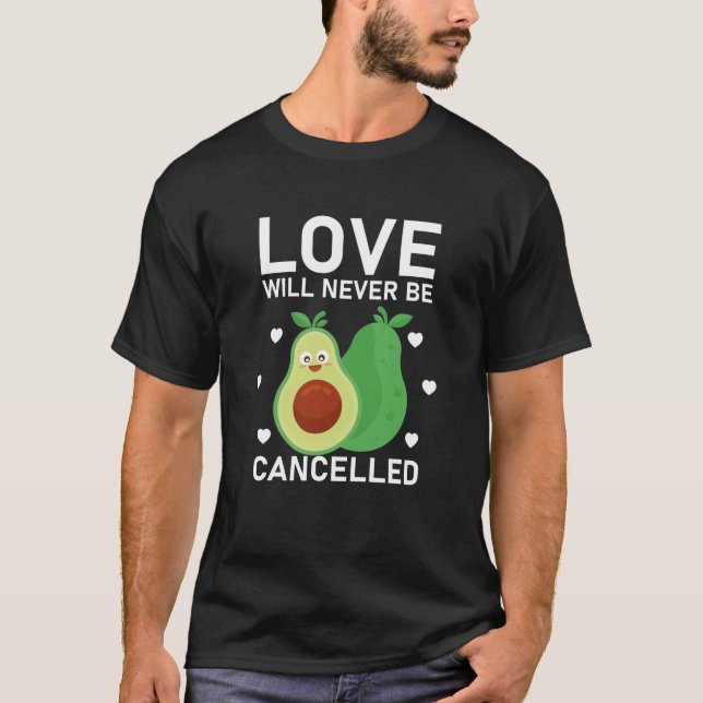T-shirt L'amour ne sera jamais annulé Saint Valentin (Devant)