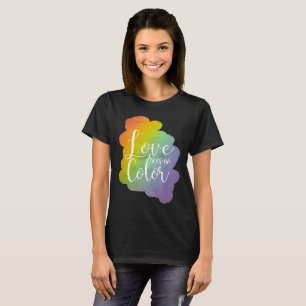 T-shirt L'amour ne voit pas de couleur Citation Inspiratio