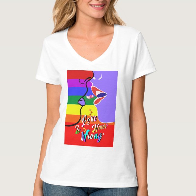 T-shirt L'amour n'est jamais une mauvaise fierté (Devant)