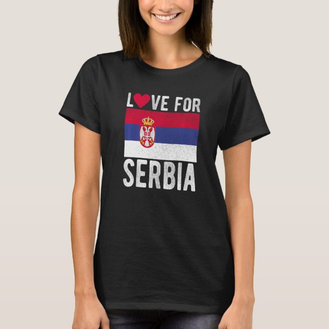 T-shirt L'amour pour la Serbie Premium (Devant)