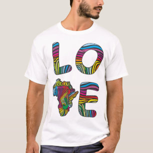T-shirt L'amour pour l'Afrique des zèbres