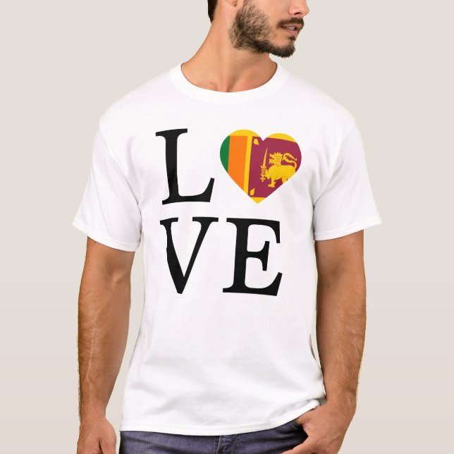 T-shirt L'amour pour le Sri Lanka (Devant)