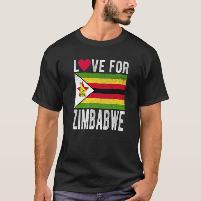 T-shirt L'amour pour le Zimbabwe (Devant)