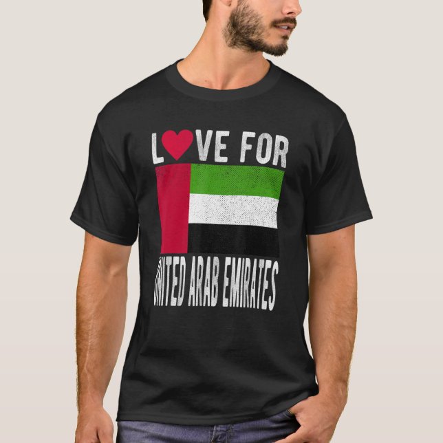 T-shirt L'amour pour les Émirats Arabes Unis (Devant)