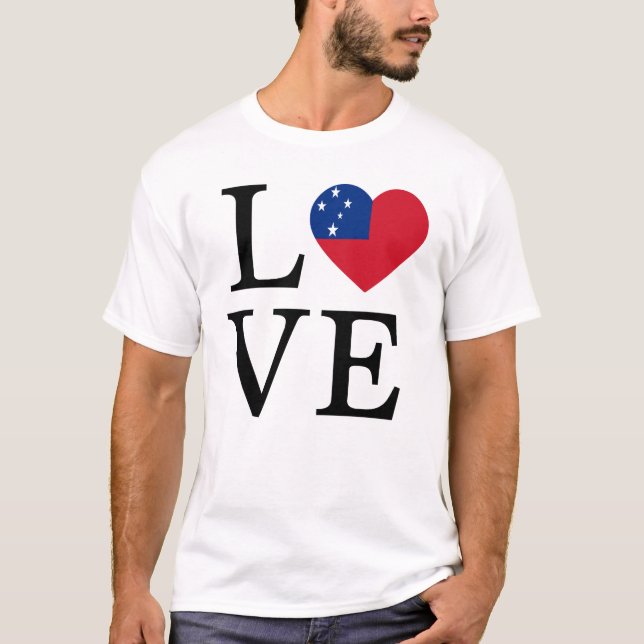T-shirt L'amour pour Samoa (Devant)