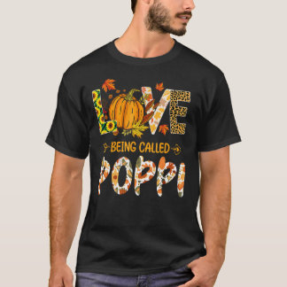 T-shirt L'Amour Qu'On Appelle Poppi Citrouille Automne Par