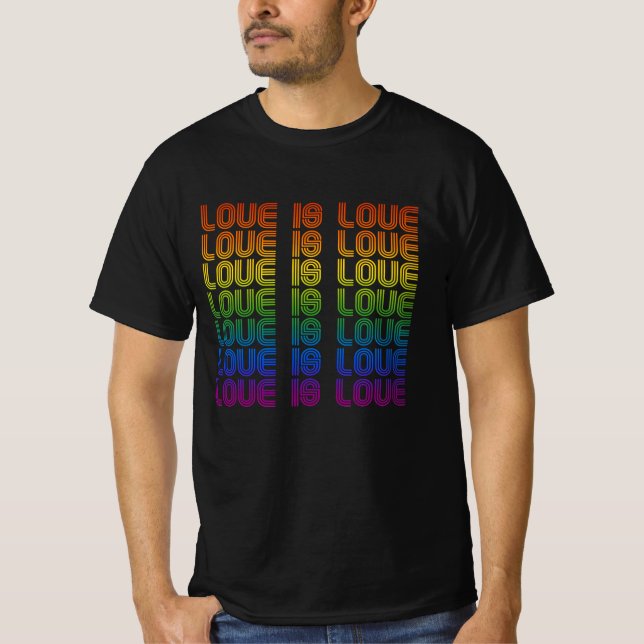 T-shirt L'amour rétro est de l'amour (Devant)