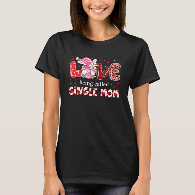T-shirt L'Amour S'Appelle Maman Simple Gnome Léopard Mère (Devant)