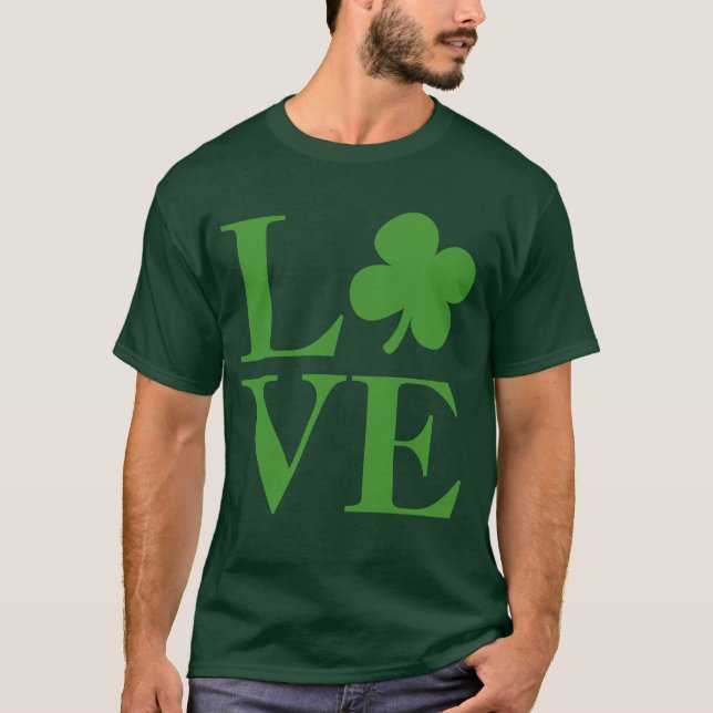 T-shirt L'amour Shamrock vert (Devant)