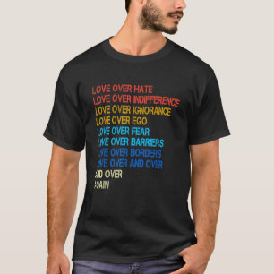 T-shirt L'Amour Sur La Haine L'Amour Plus Que La Haine