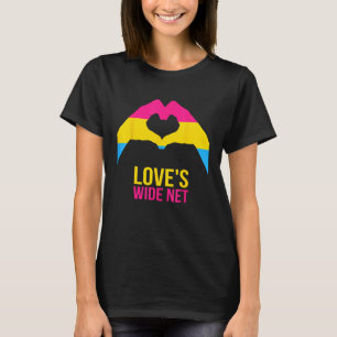 T-shirt L'amour transexuel est large Coeur Net Drapeau Pan