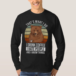 T-shirt L'Amoureux De La Caféine Boit Du Café Hait Les Gen