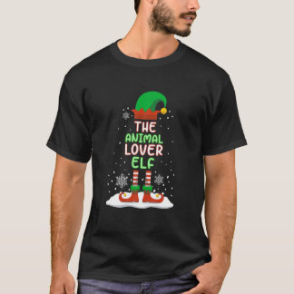 T-shirt L'Amoureux des animaux Elf Funny Family Matching C