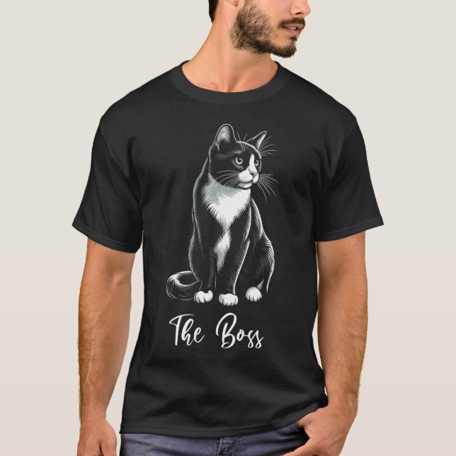 T-shirt L'Amoureux des chats Boss Tuxedo Kitten Tuxedo Pro (Devant)