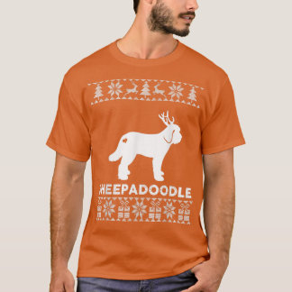 T-shirt L'Amoureux des chiens de berceau Xmas Reindeer, la