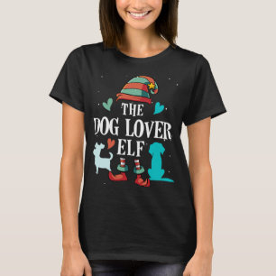 T-shirt L'Amoureux des chiens Elf Funny Christmas Matching