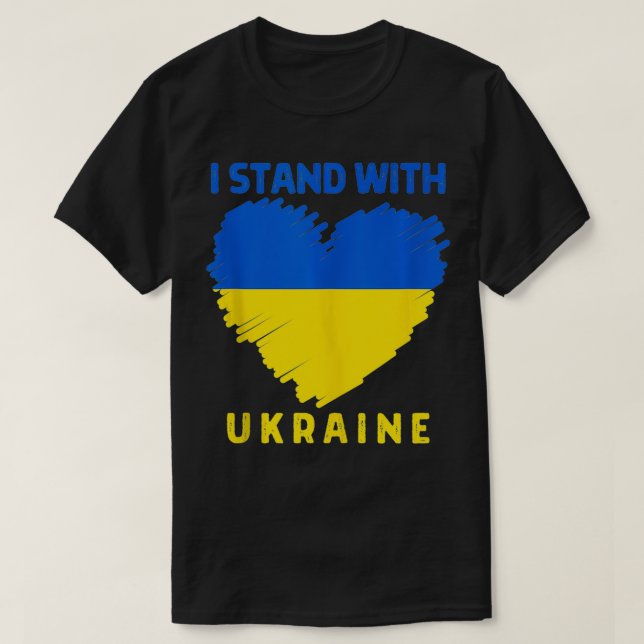 T-shirt L'Amoureux Ukrainien Je Me Trouve Avec Ukraine Hea (Design devant)