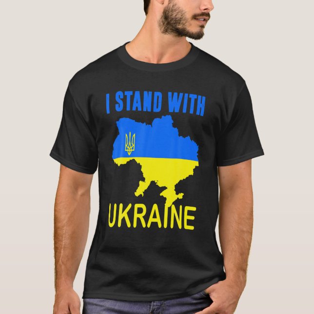 T-shirt L'Amoureux Ukrainien Je Prends Position Avec L'Ukr (Devant)