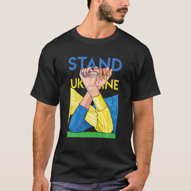 T-shirt L'Amoureux Ukrainien Je Prends Position Avec L'Ukr (Devant)