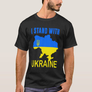 T-shirt L'Amoureux Ukrainien Je Prends Position Avec L'Ukr