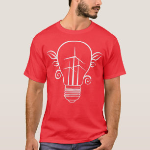 T-shirt Lampe à moulin à vent Puissante solaire Changement