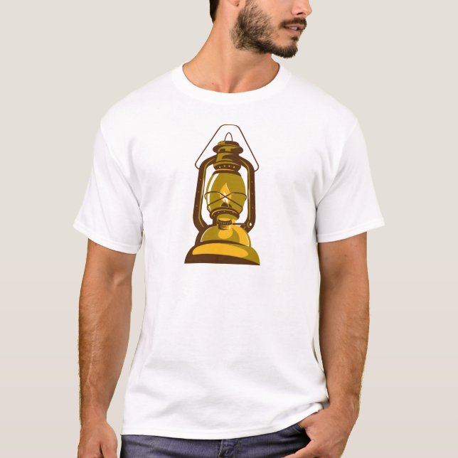 T-shirt lampe à pétrole de kérosène rétro (Devant)