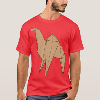 T-shirt Lampe de chameau Origami Brown