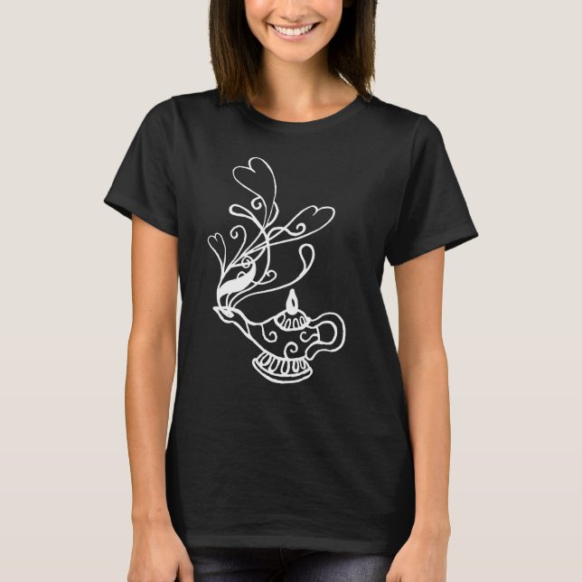 T-shirt Lampe du Génie Blanc (Devant)
