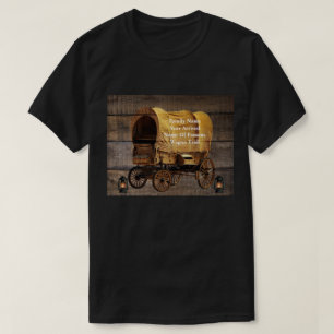 T-shirt Lampes à huile de charbon Wagon couvertes Western