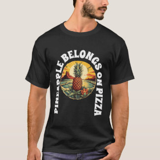 T-shirt L'Ananas Appartient À La Pizza