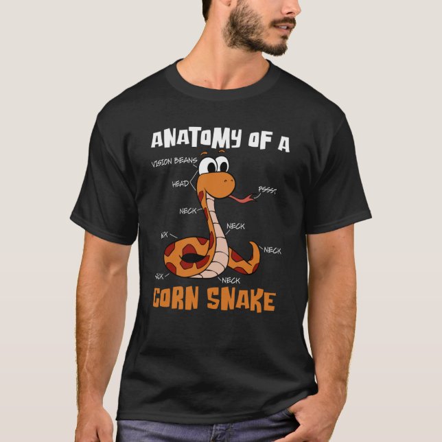 T-shirt L'anatomie de l'animal Anatomie de serpent de maïs (Devant)